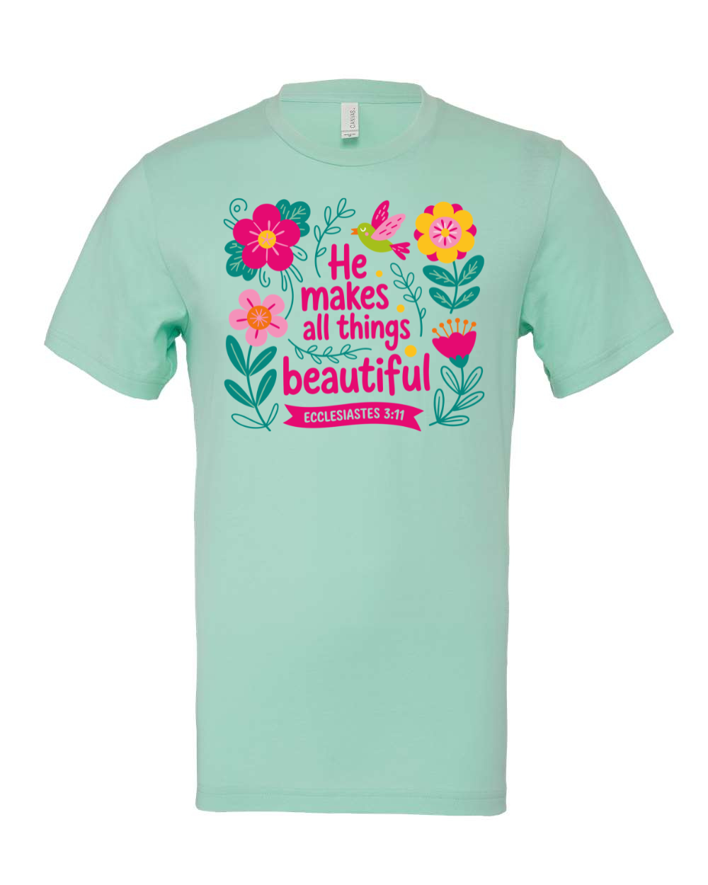 Mint All Things Beautiful Short Sleeve Tee