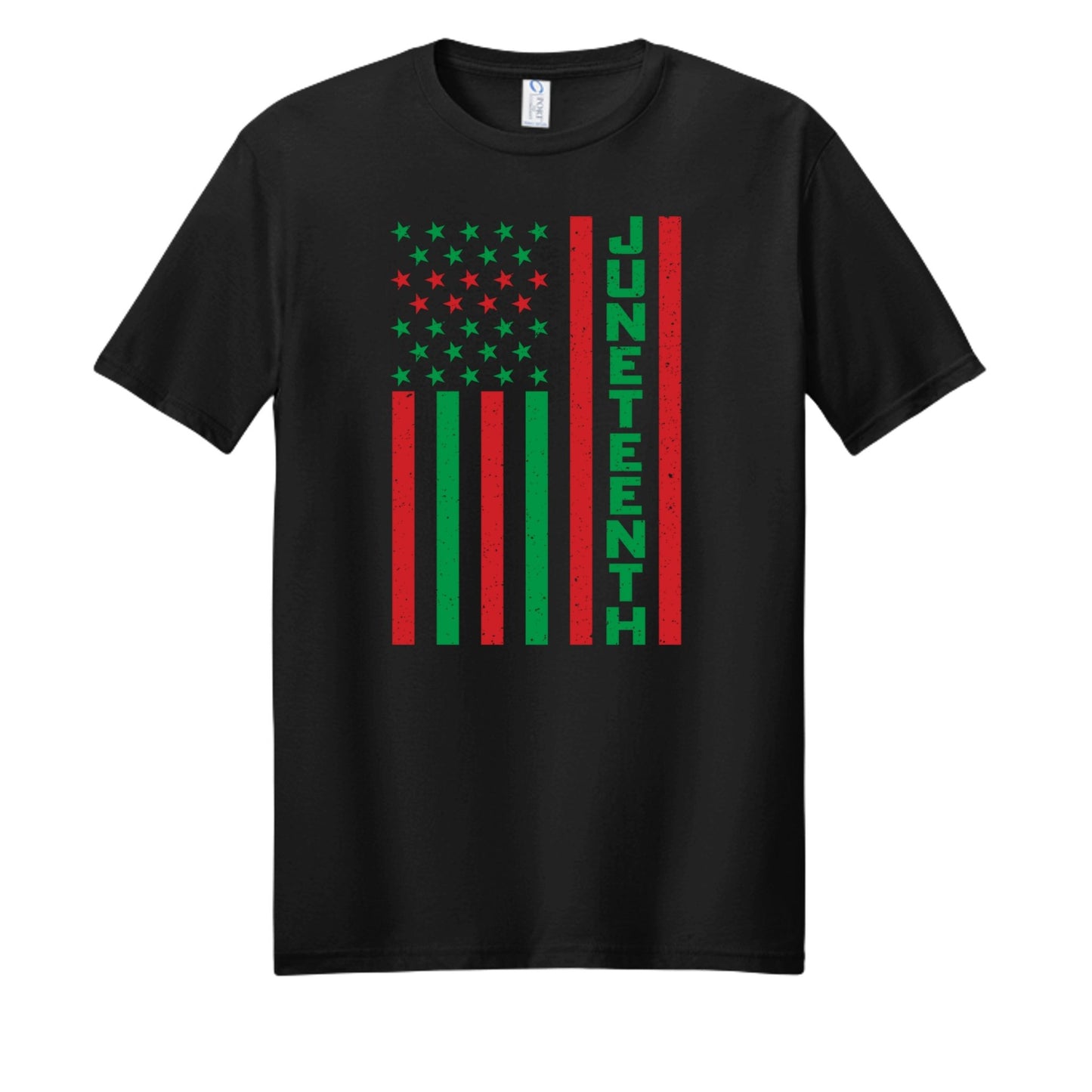 Juneteenth Flag Tee - Shirts - Black - PhreeDom by Design