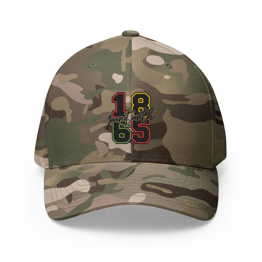 Juneteenth 1865 Embroidered Camo Baseball Cap