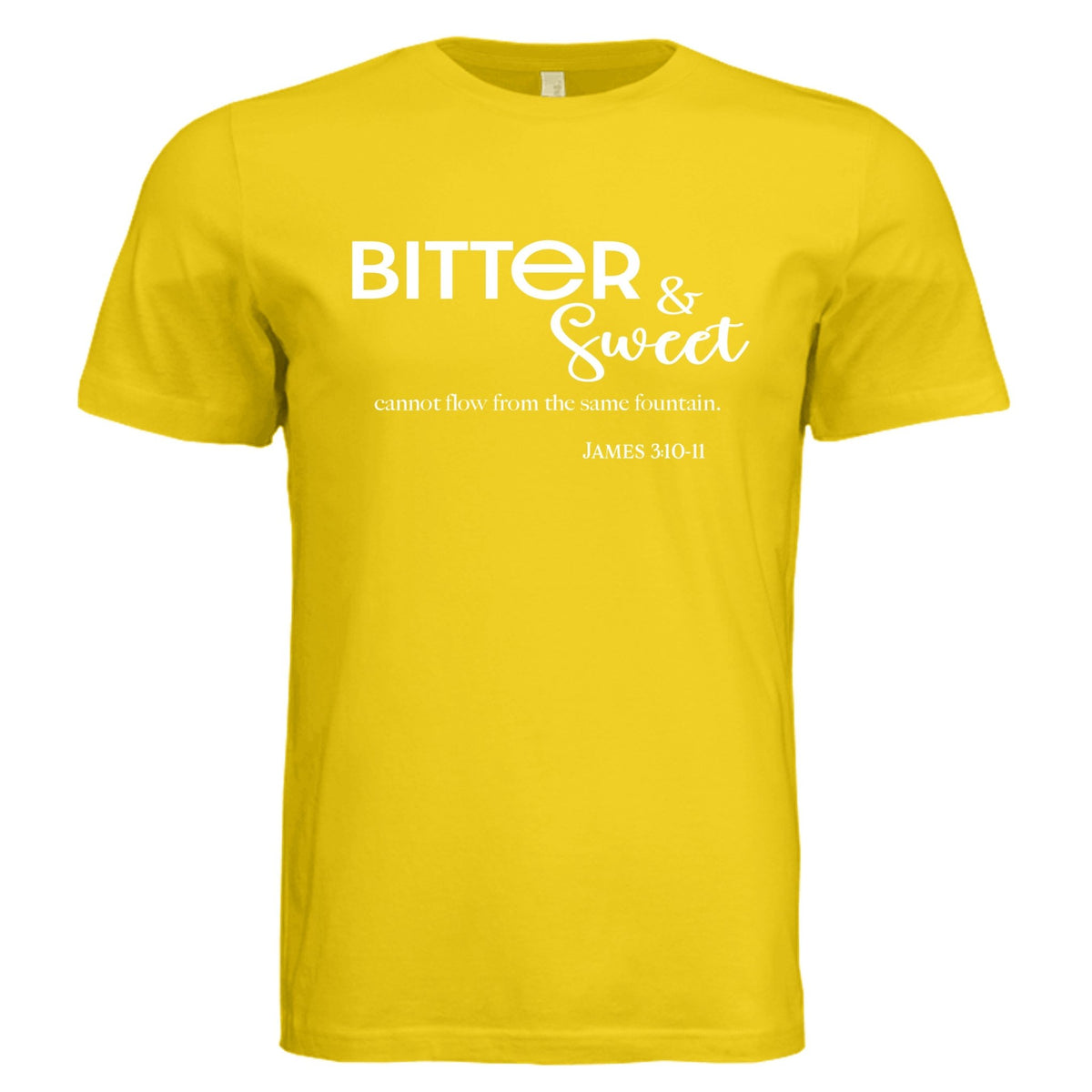 James 3:11 Bitter and Sweet Tee - Yellow - PhreeDom by Design