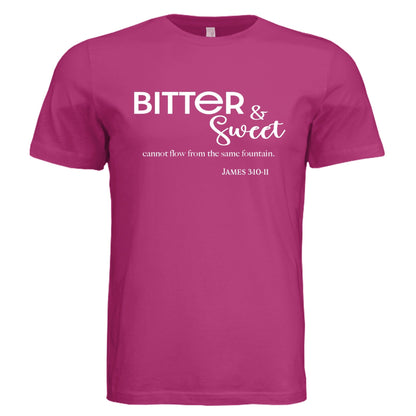 James 3:11 Bitter and Sweet Tee - Bright Pink - PhreeDom by Design