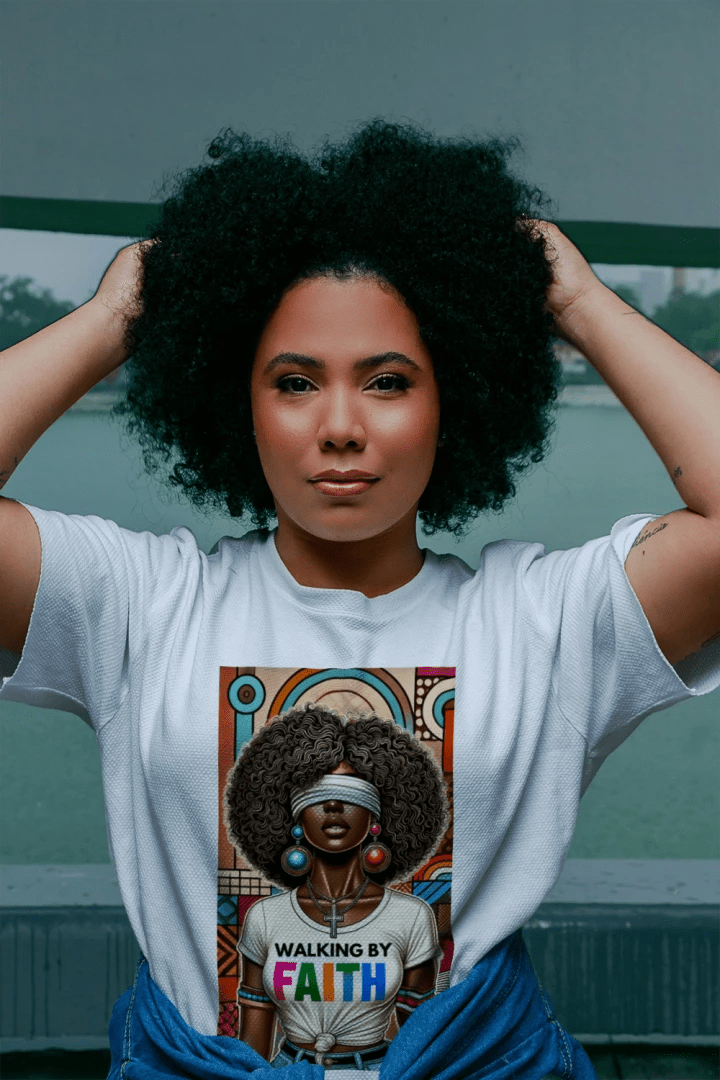 By Faith Women's Short Sleeve Tee - 19g64ampzmnt42 - PhreeDom by Design