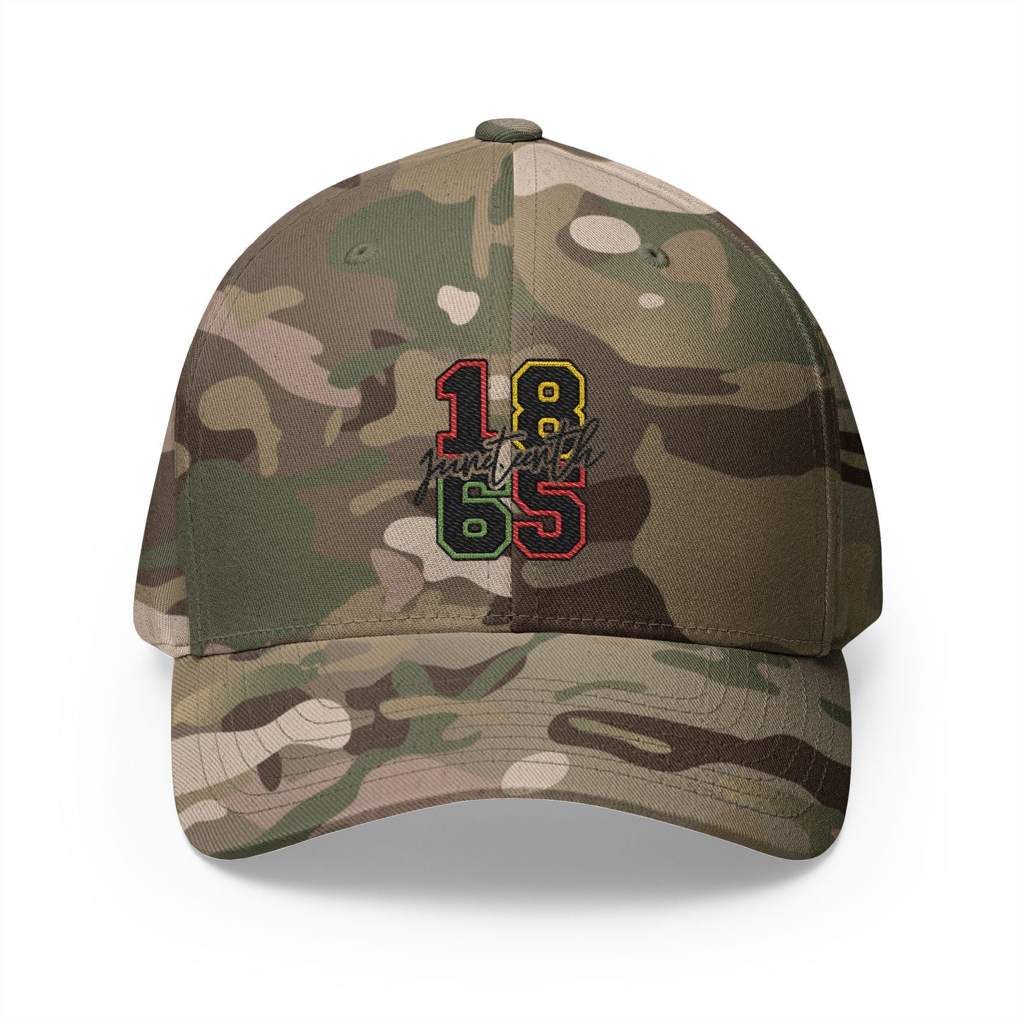 Juneteenth 1865 Embroidered Camo Baseball Cap - Hats - 65635131302520461322 - PhreeDom by Design