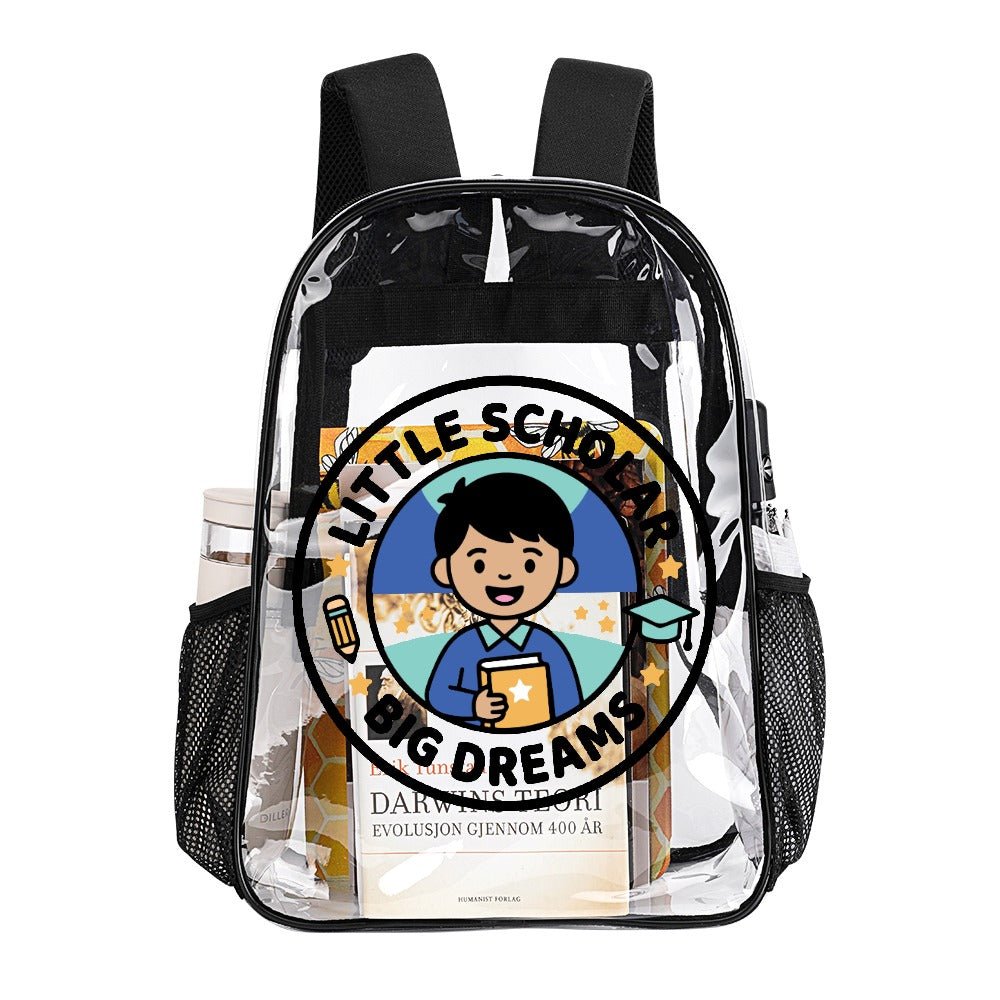 Little Scholar Big Dreams Kids' Clear Backpack - Bags - D9944CC77D4A4DEE940E572296D2E42C - PhreeDom by Design