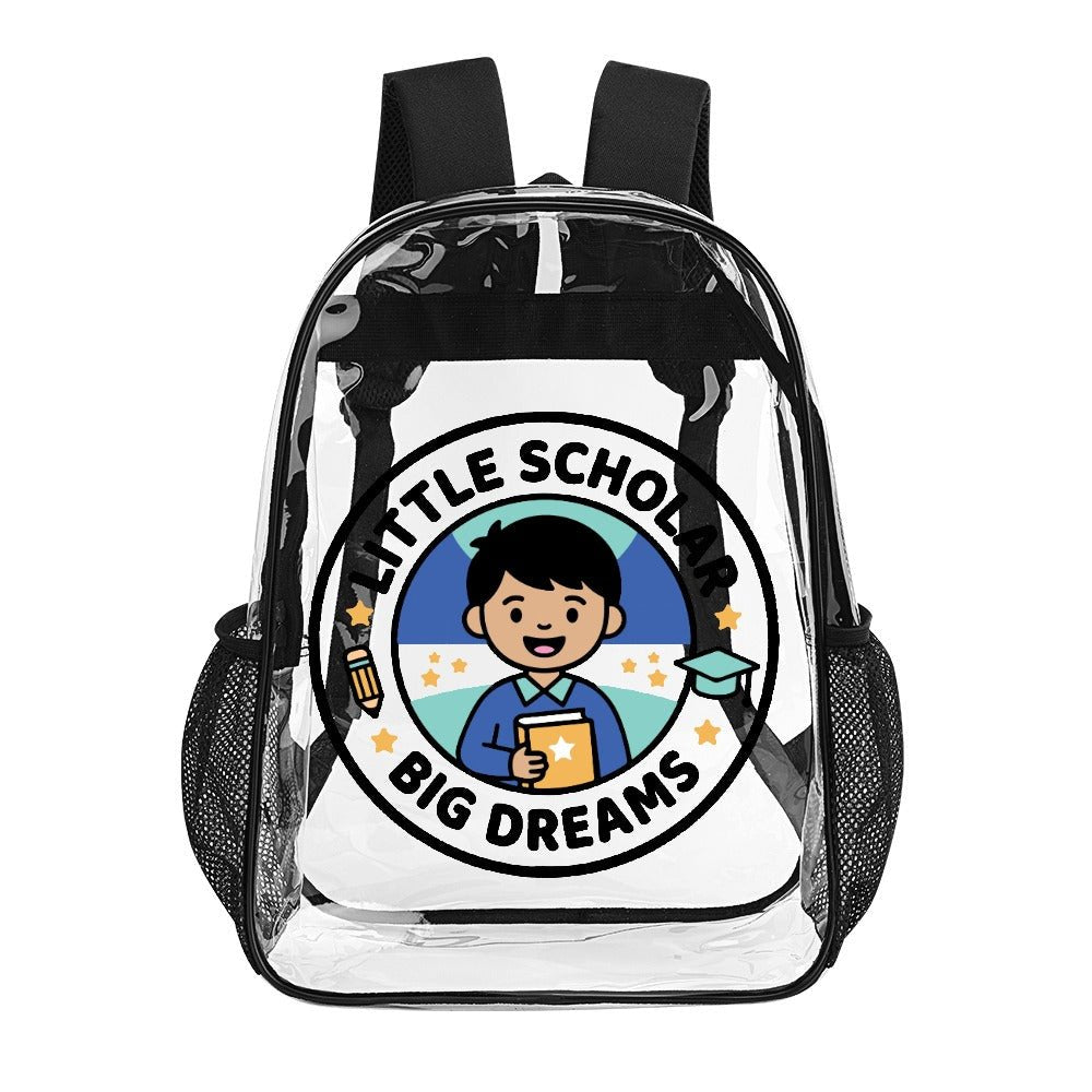 Little Scholar Big Dreams Kids' Clear Backpack - Bags - 0D275F3B44A747E9A60E1542F220386C - PhreeDom by Design