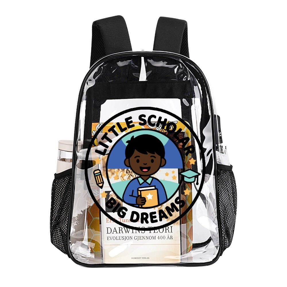 Little Scholar Big Dreams Kids' Clear Backpack - Bags - D9944CC77D4A4DEE940E572296D2E42C - PhreeDom by Design