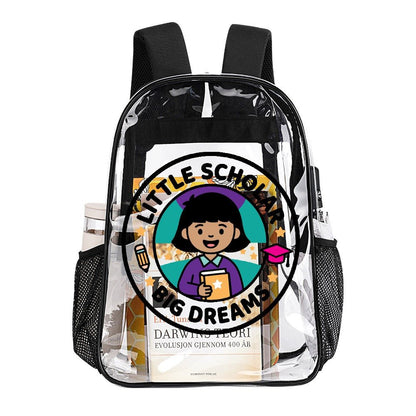 Little Scholar Big Dreams Kids' Clear Backpack - Bags - D9944CC77D4A4DEE940E572296D2E42C - PhreeDom by Design