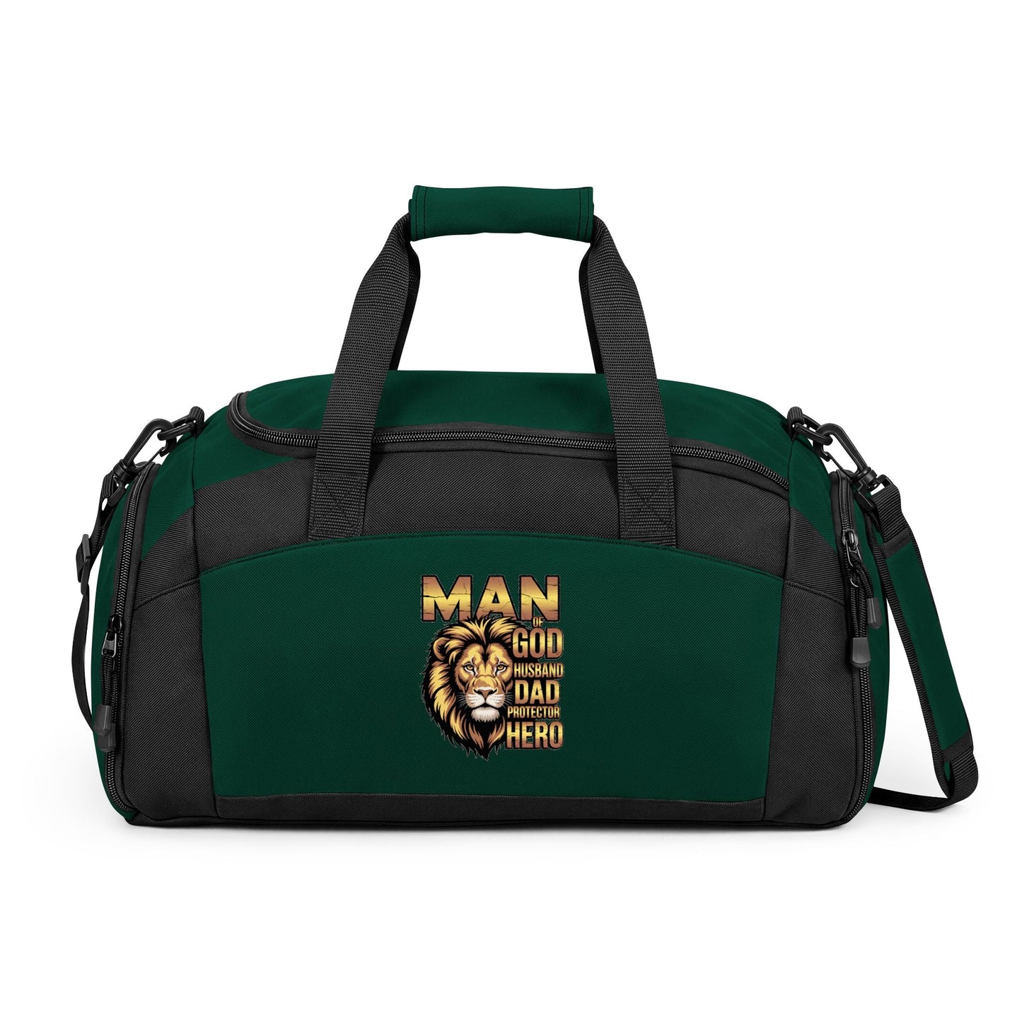 Man of God Duffle Gym Bag - Bags - Hunter Green - PhreeDom by Design