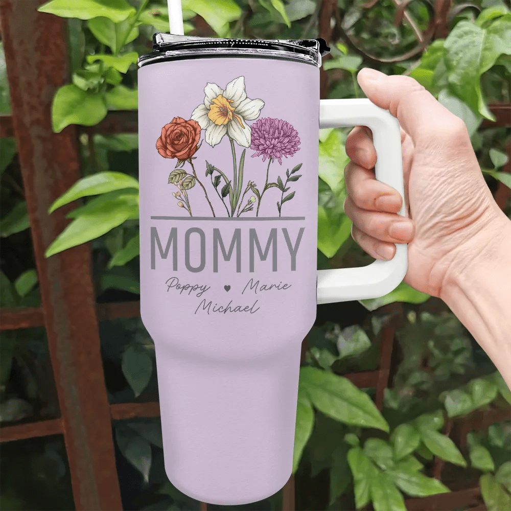Personalized Nana Grandma Mom Mimi 40oz Tumbler With Straw - Tumbler - TFMT100NAH4264 - PhreeDom by Design