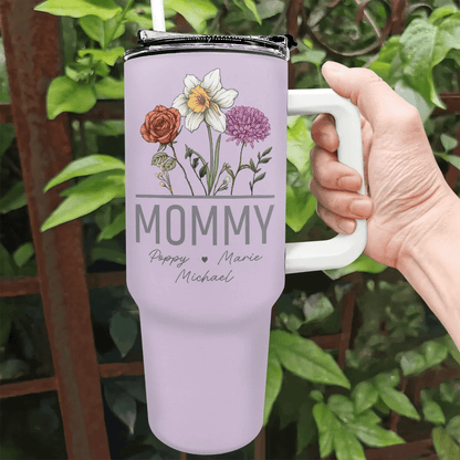 Personalized Nana Grandma Mom Mimi 40oz Tumbler With Straw - Tumbler - TFMT100NAH4264 - PhreeDom by Design