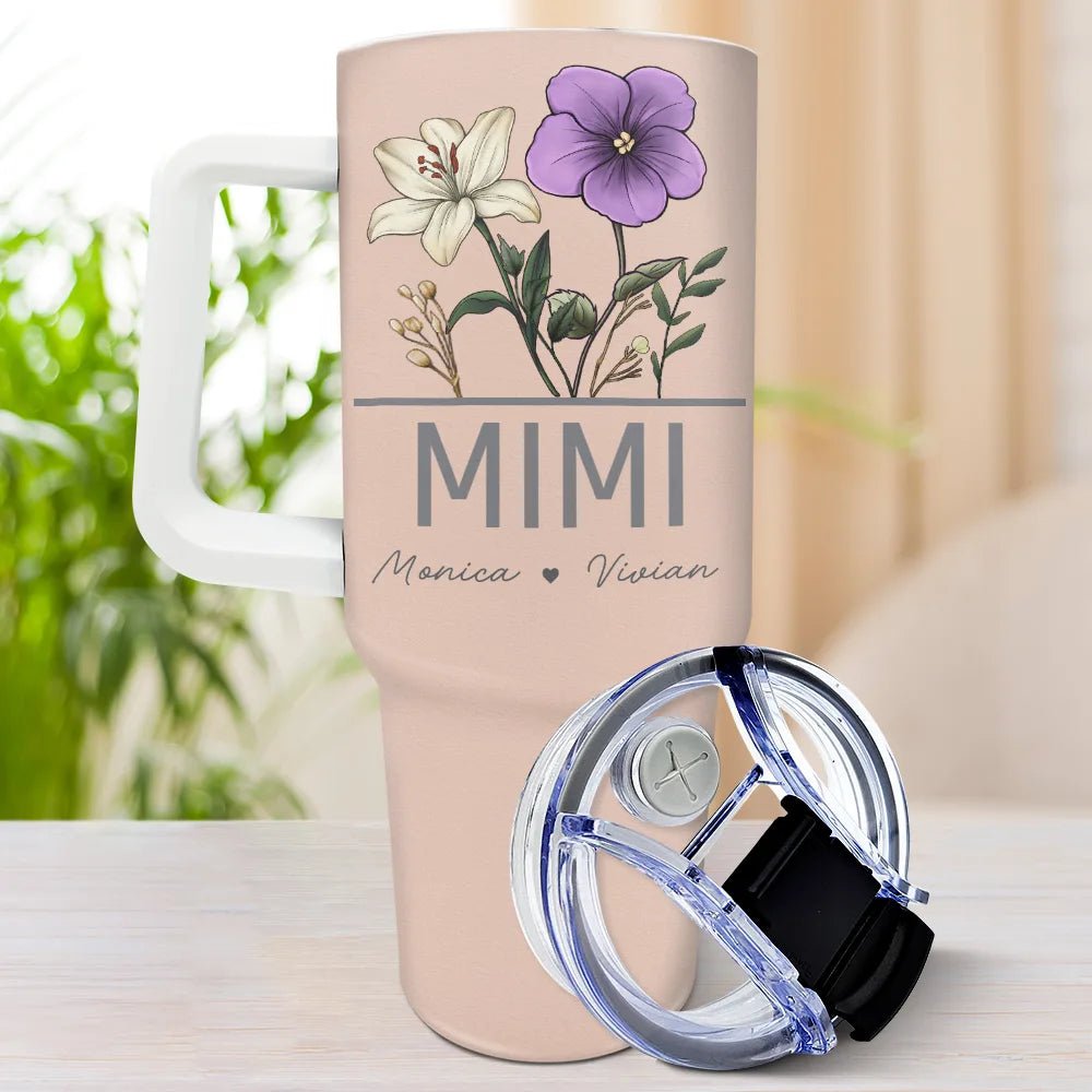 Personalized Nana Grandma Mom Mimi 40oz Tumbler With Straw - Tumbler - TFMT100NAH4264 - PhreeDom by Design