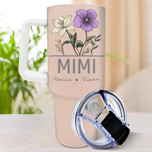 Personalized Nana Grandma Mom Mimi 40oz Tumbler With Straw - Tumbler - TFMT100NAH4264 - PhreeDom by Design