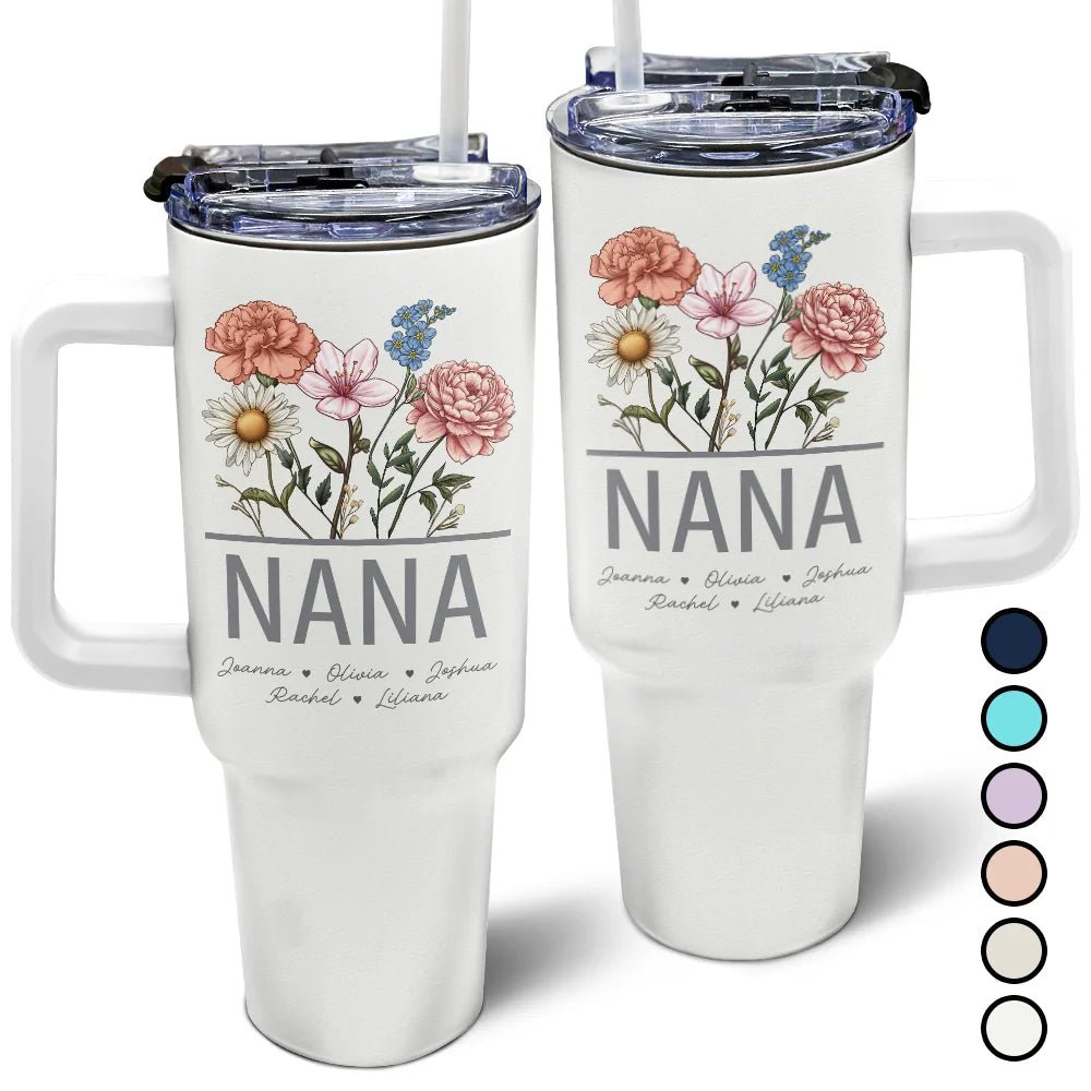 Personalized Nana Grandma Mom Mimi 40oz Tumbler With Straw - Tumbler - TFMT100NAH4264 - PhreeDom by Design