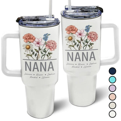 Personalized Nana Grandma Mom Mimi 40oz Tumbler With Straw - Tumbler - TFMT100NAH4264 - PhreeDom by Design