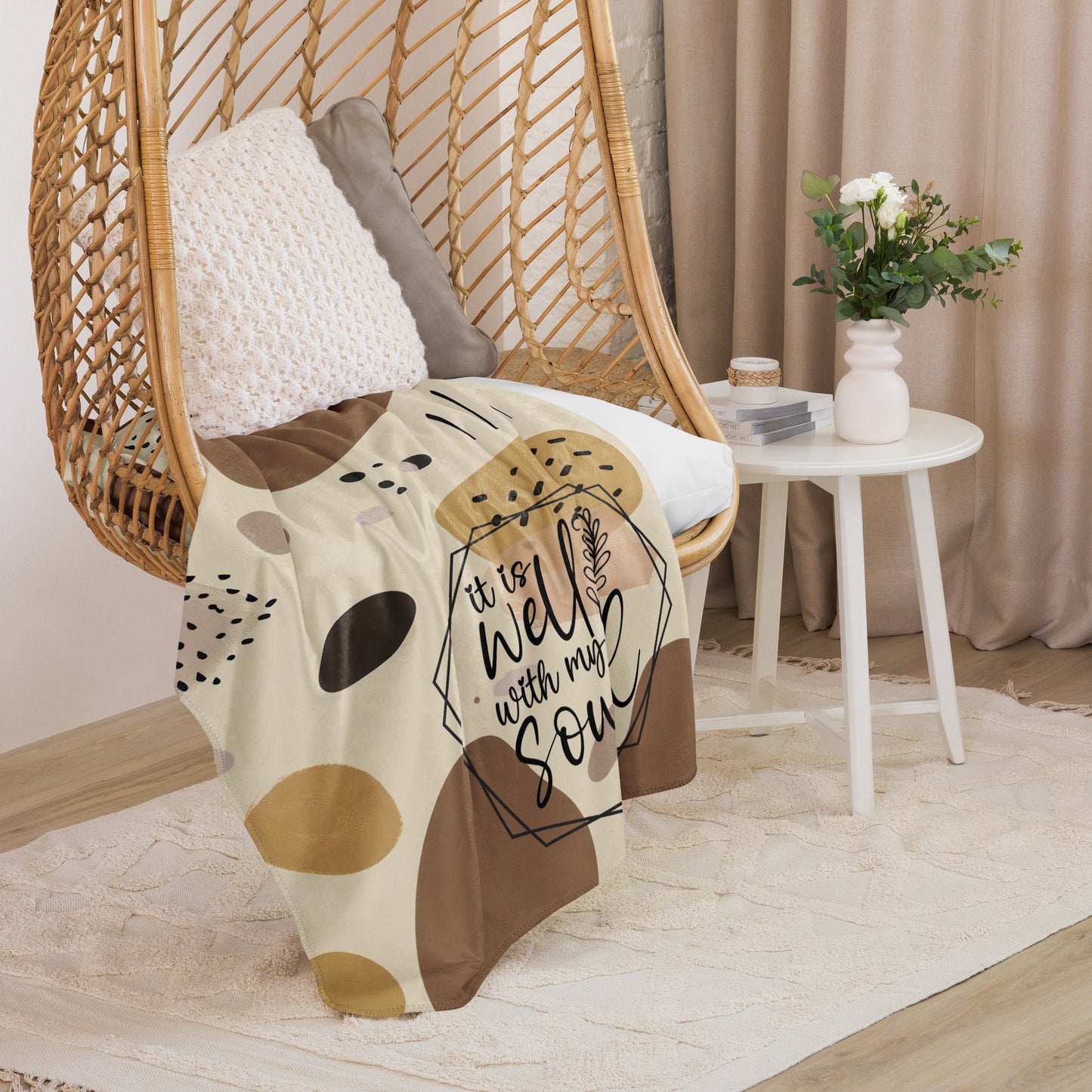 It Is Well Sherpa Blanket