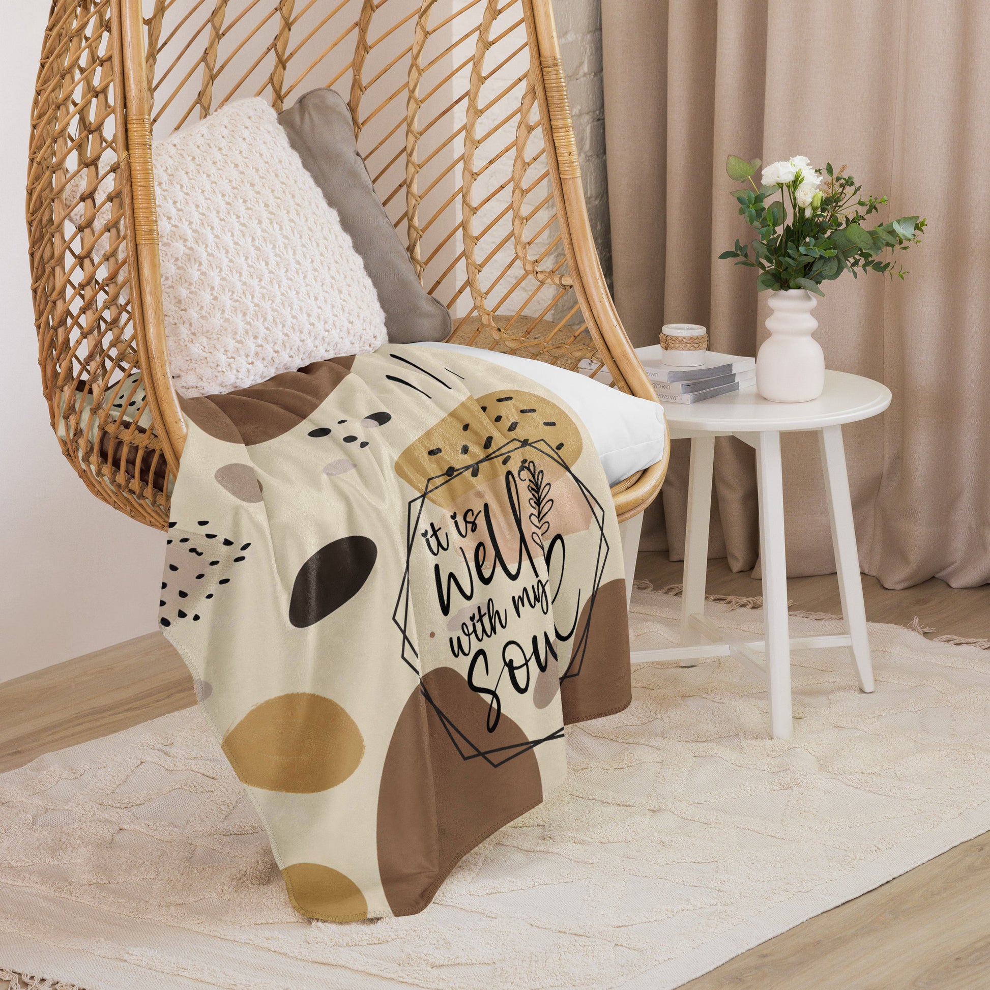 It Is Well Sherpa Blanket