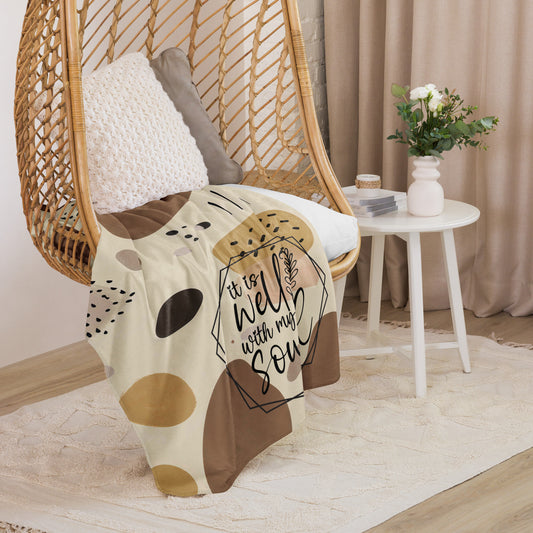 It Is Well Sherpa Blanket