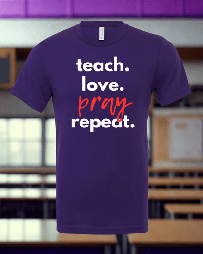 Teach Love Pray Tee - Shirts - 2mr6vrzhm - PhreeDom by Design