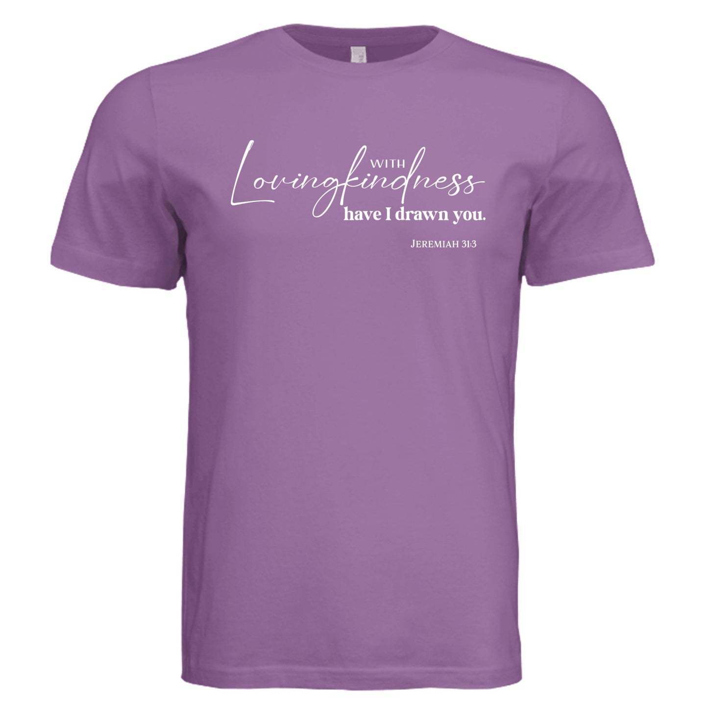 Jeremiah 31:3 Lovingkindness Tee - Shirts - Dark Lavender - PhreeDom by Design