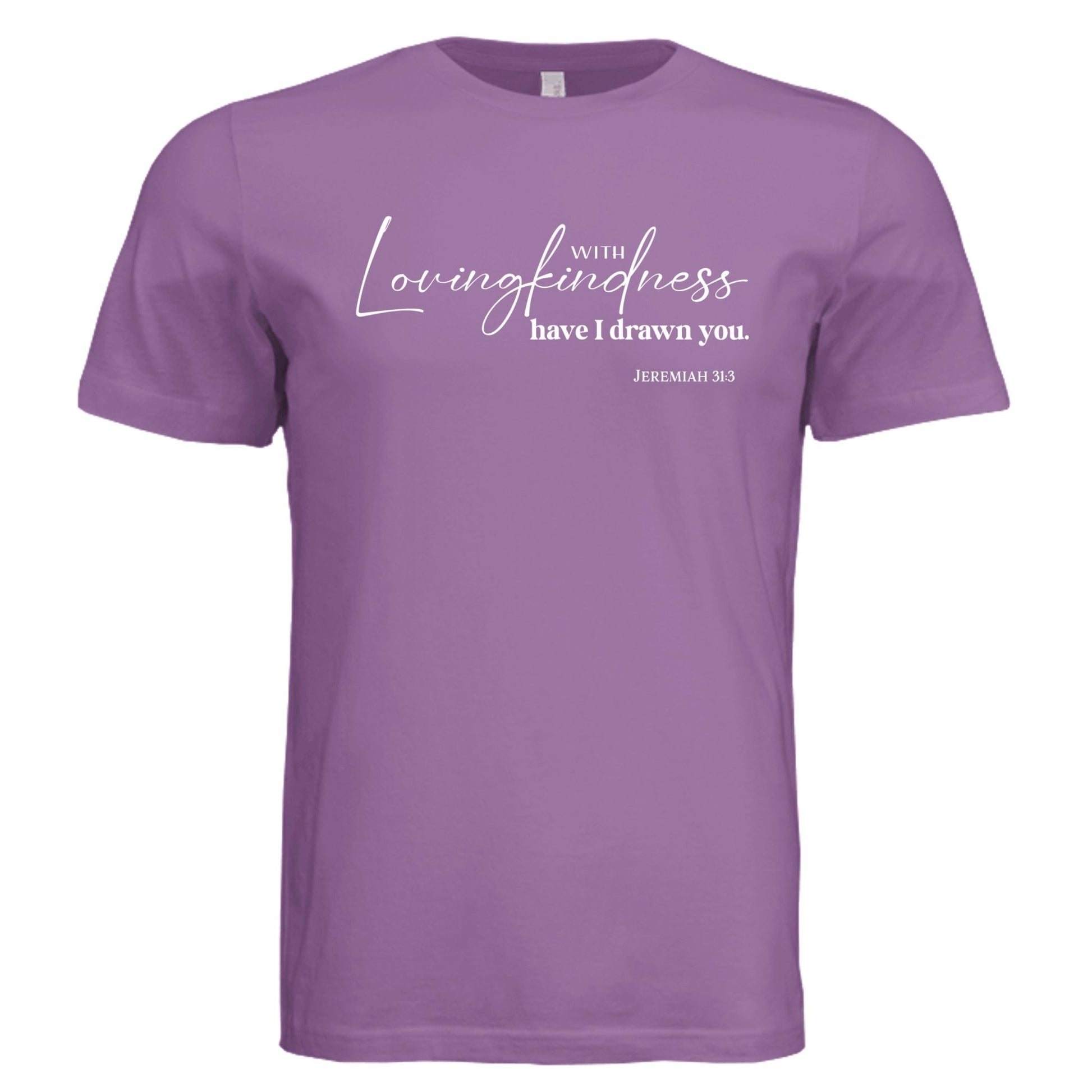 Jeremiah 31:3 Lovingkindness Tee - Shirts - Dark Lavender - PhreeDom by Design