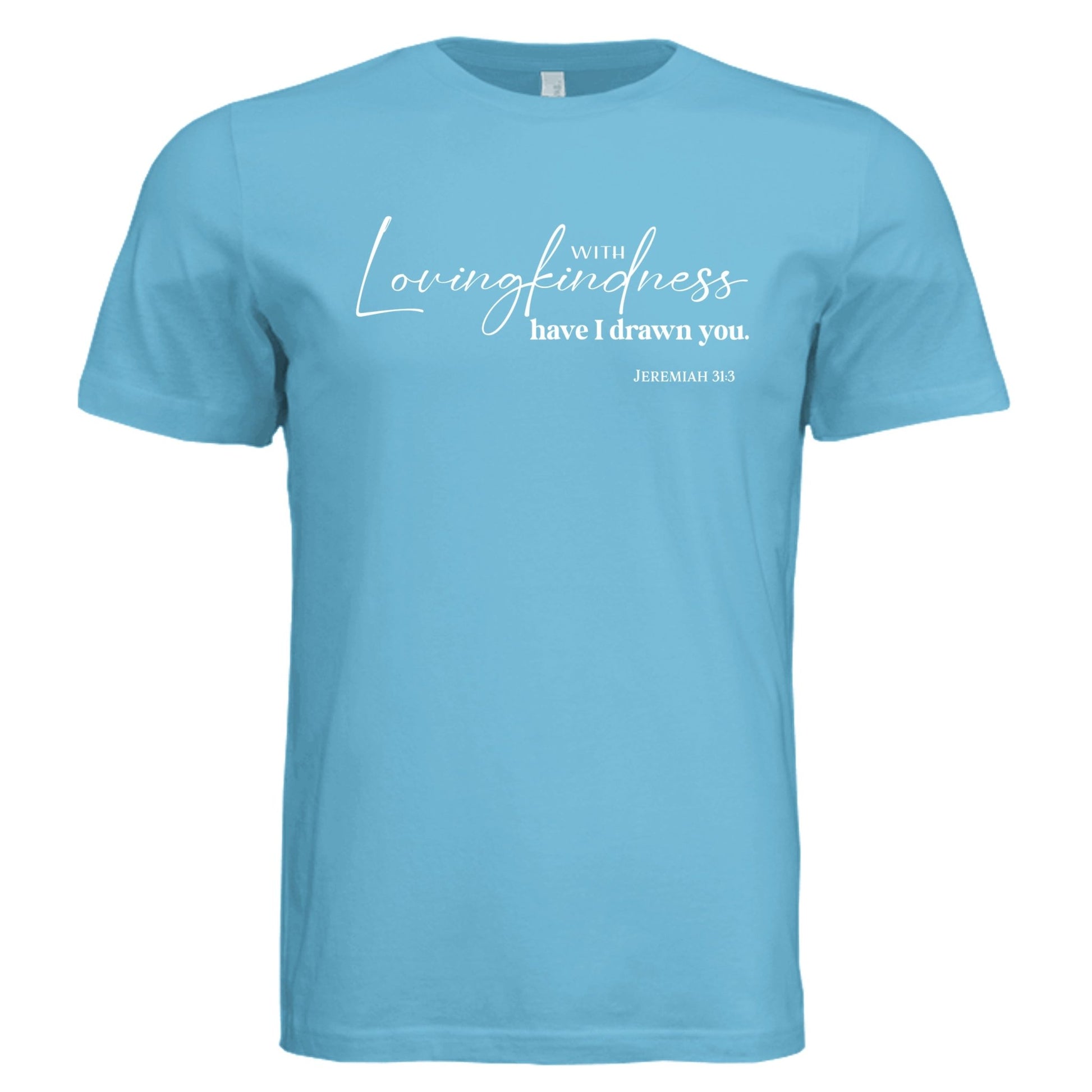 Jeremiah 31:3 Lovingkindness Tee - Shirts - Ocean Blue - PhreeDom by Design