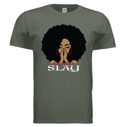 The Pray Slay Women's Tee - Tops - 19g649mg1kwmm8 - PhreeDom by Design