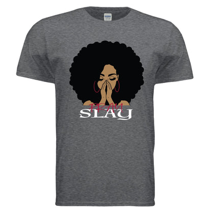 The Pray Slay Women's Tee - Tops - 19g649mg1kwmmf - PhreeDom by Design