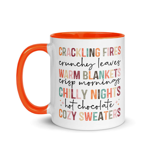 Fall Feelings Orange Handle Mug